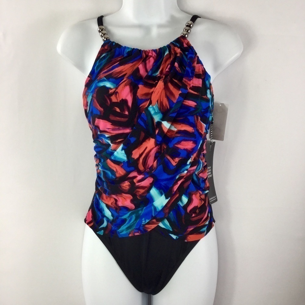 Magicsuit by Miraclesuit Expressionist Lisa One Piece Swimsuit Size 10 NWT - Picture 5 of 12